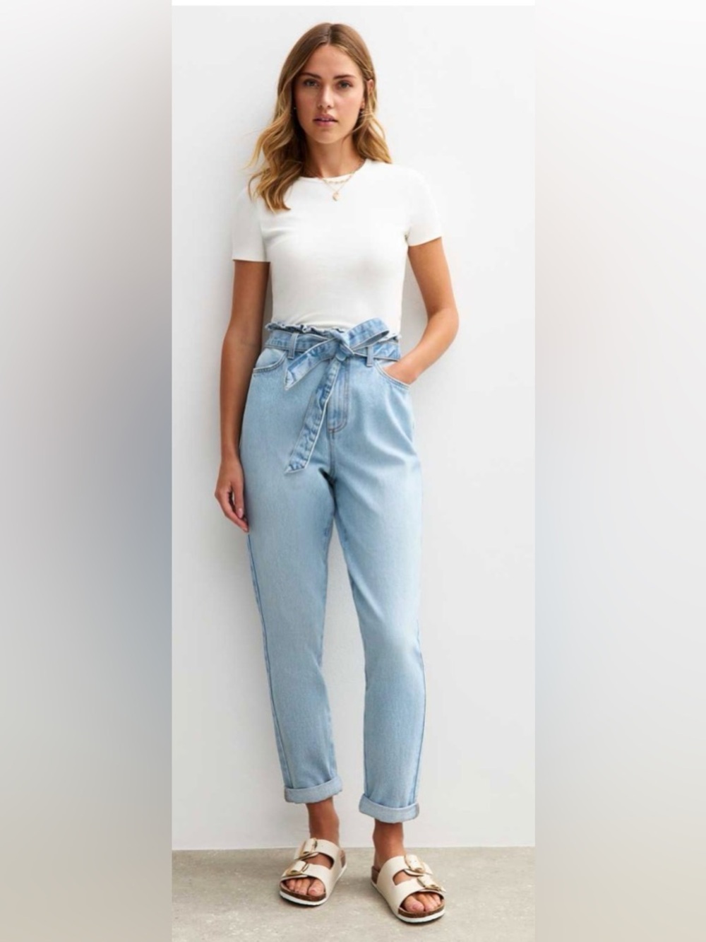 Wonderly Paper bag Jeans size 18W light blue